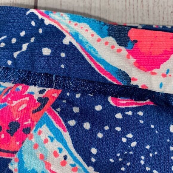 Lily Pulitzer 100% cotton multicolor starfish shorts w/fringe sz 4 women - Picture 2 of 9